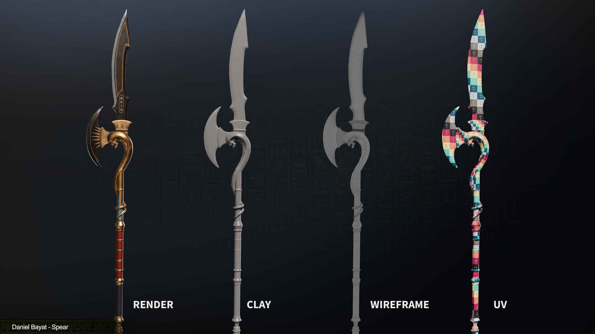 The Guardian’s Spear – Egyptian Fantasy Weapon - تصویر 15957