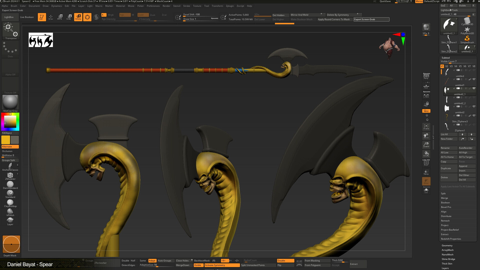 The Guardian’s Spear – Egyptian Fantasy Weapon - تصویر 15956