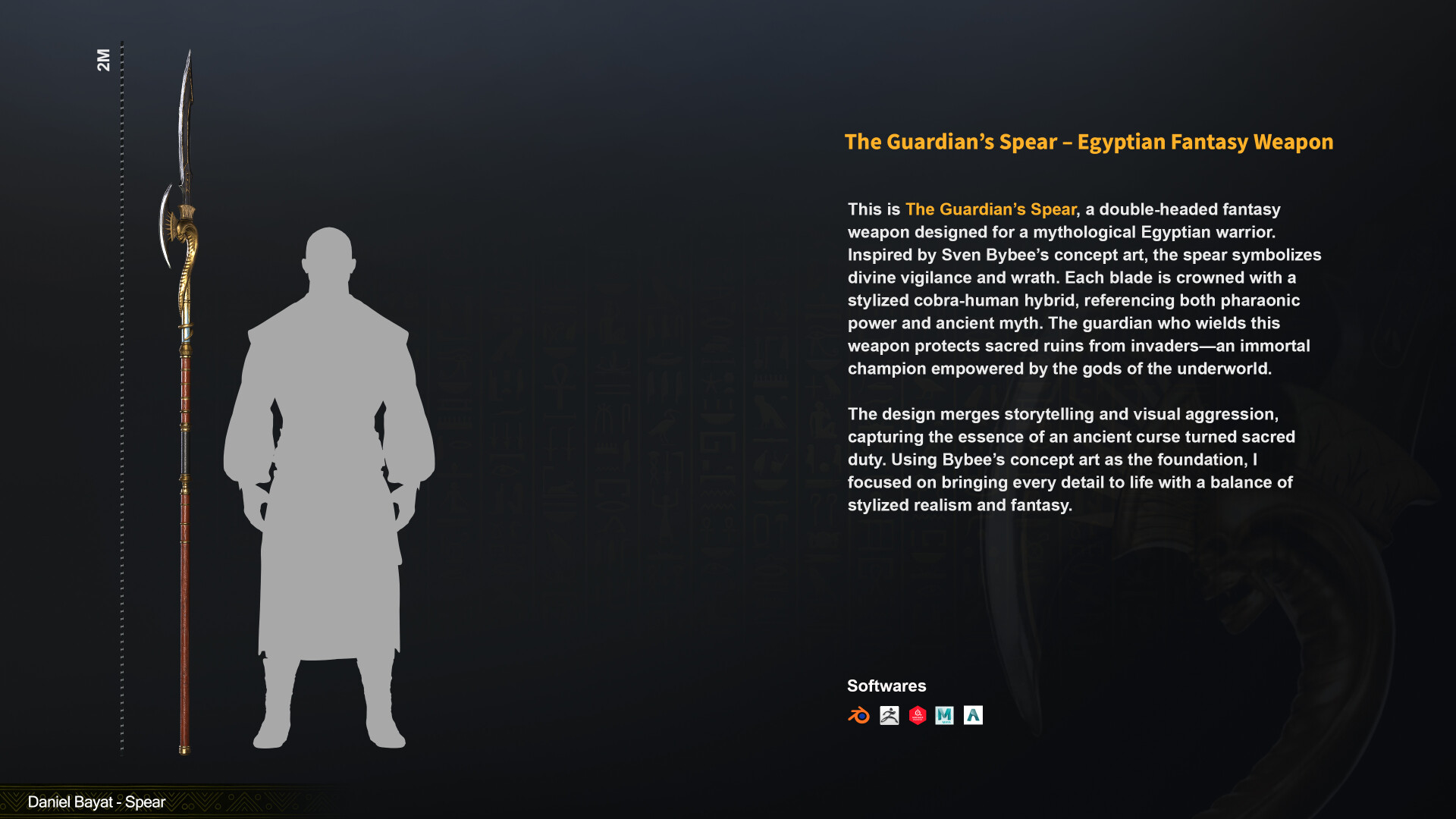 The Guardian’s Spear – Egyptian Fantasy Weapon - تصویر 15960