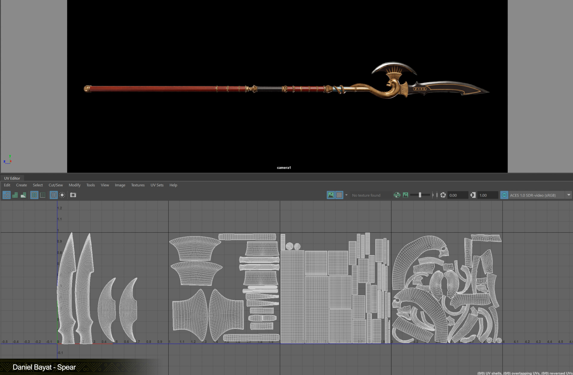 The Guardian’s Spear – Egyptian Fantasy Weapon - تصویر 15961