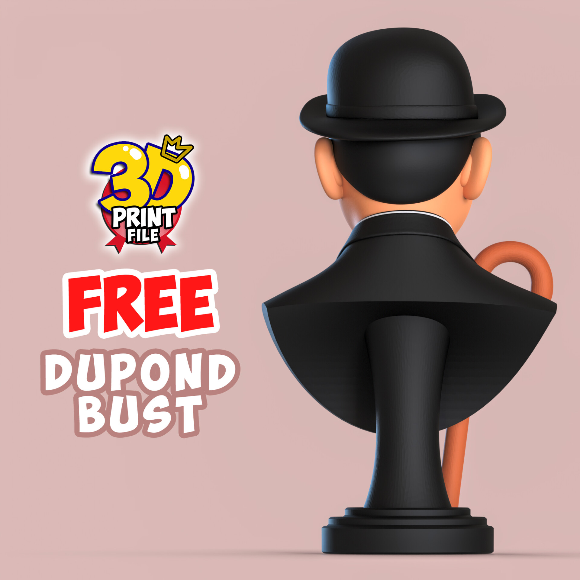 FREE Thompson Dupond 3d bust model Free size - تصویر 16051