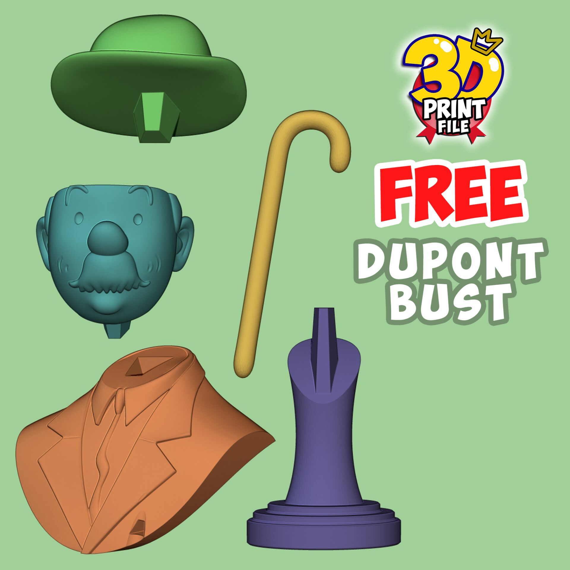 FREE Thomson Dupont 3d bust model Free size - تصویر 16060