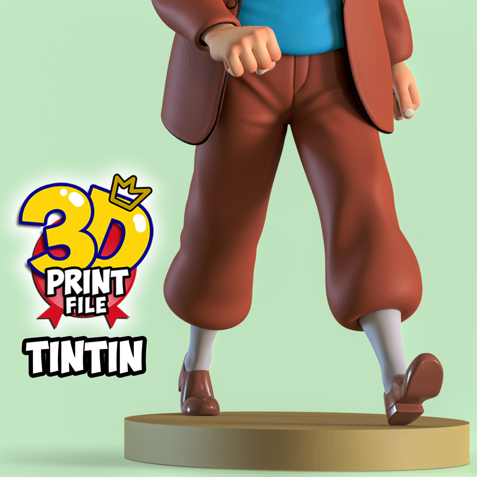 TINTIN 3D printable model Free Size with uv and texture - تصویر 16150