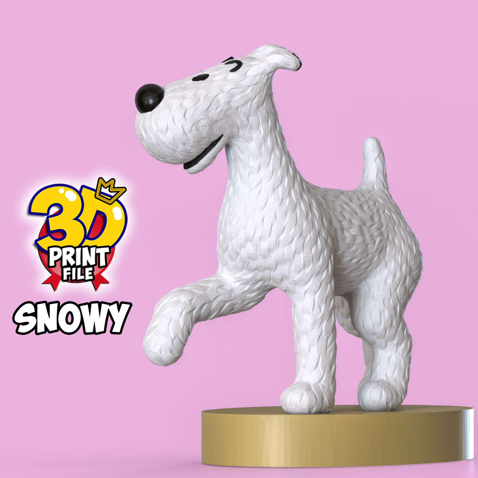 Snowy 3D printable model Free Size with uv and texture - تصویر 16155