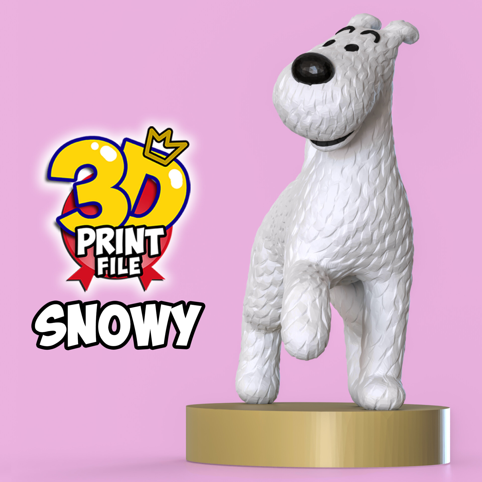 Snowy 3D printable model Free Size with uv and texture - تصویر 16156