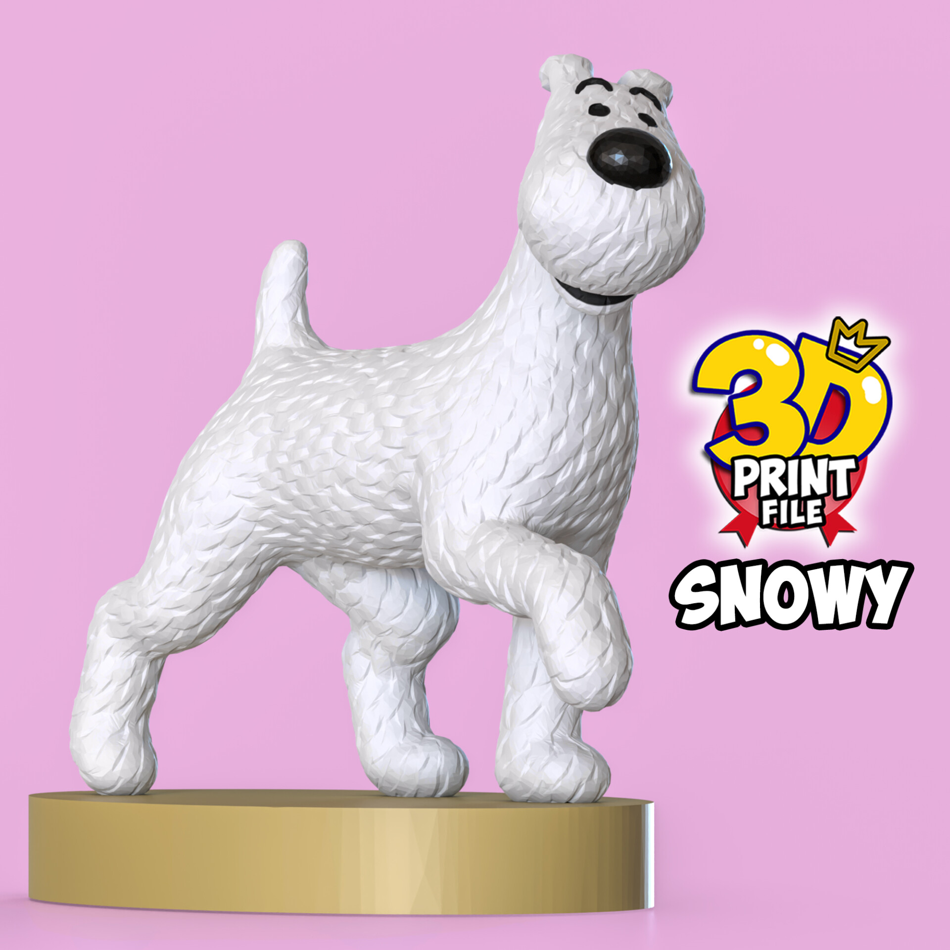 Snowy 3D printable model Free Size with uv and texture - تصویر 16157