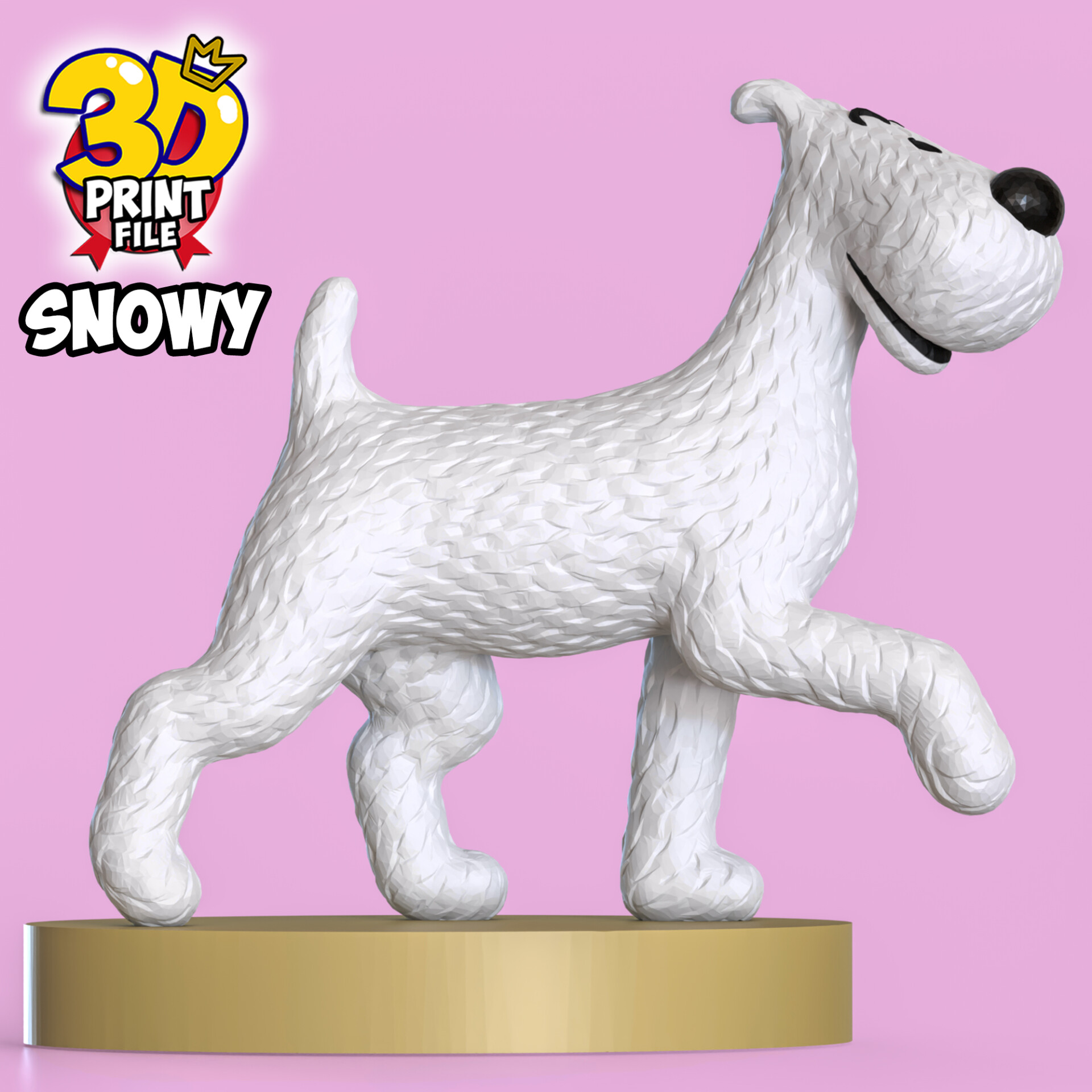 Snowy 3D printable model Free Size with uv and texture - تصویر 16158