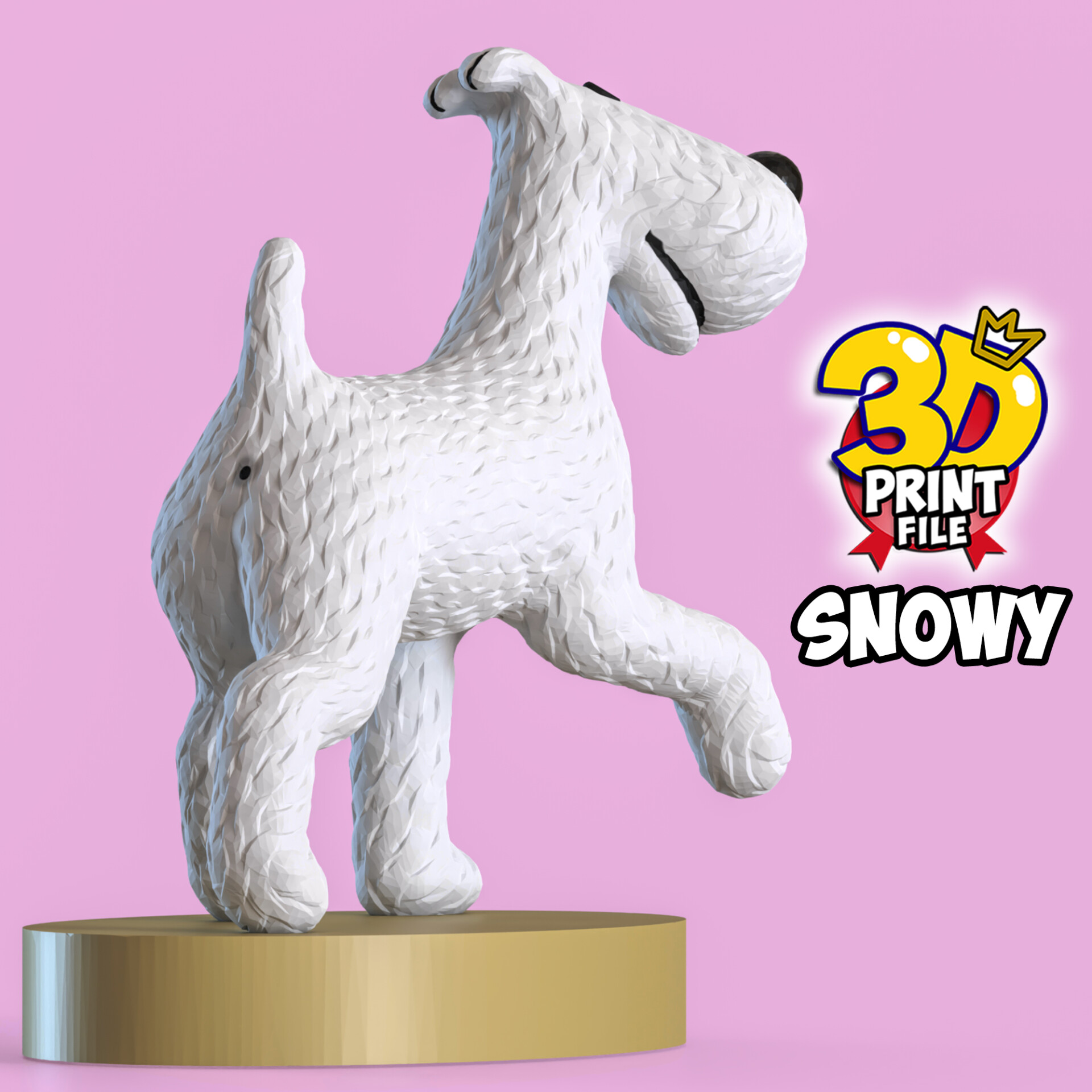 Snowy 3D printable model Free Size with uv and texture - تصویر 16159