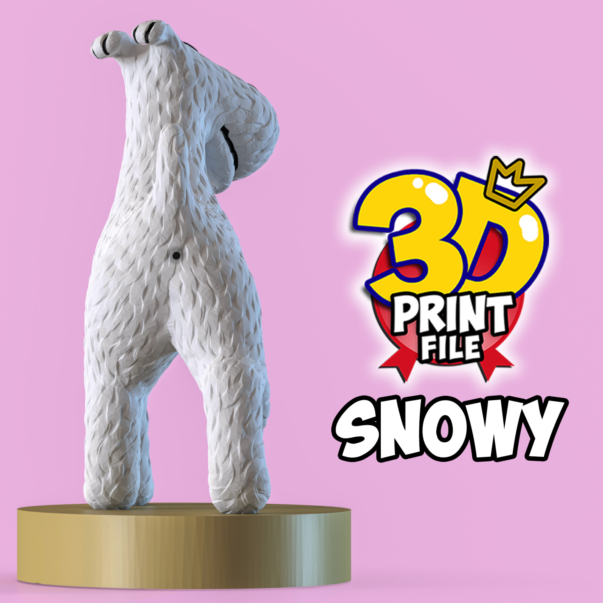 Snowy 3D printable model Free Size with uv and texture - تصویر 16160