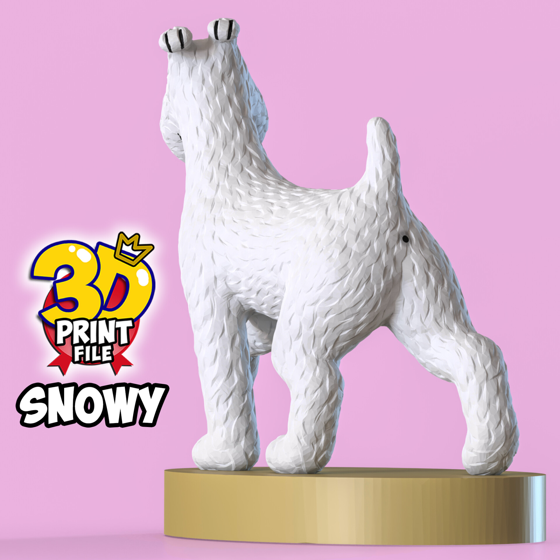 Snowy 3D printable model Free Size with uv and texture - تصویر 16161