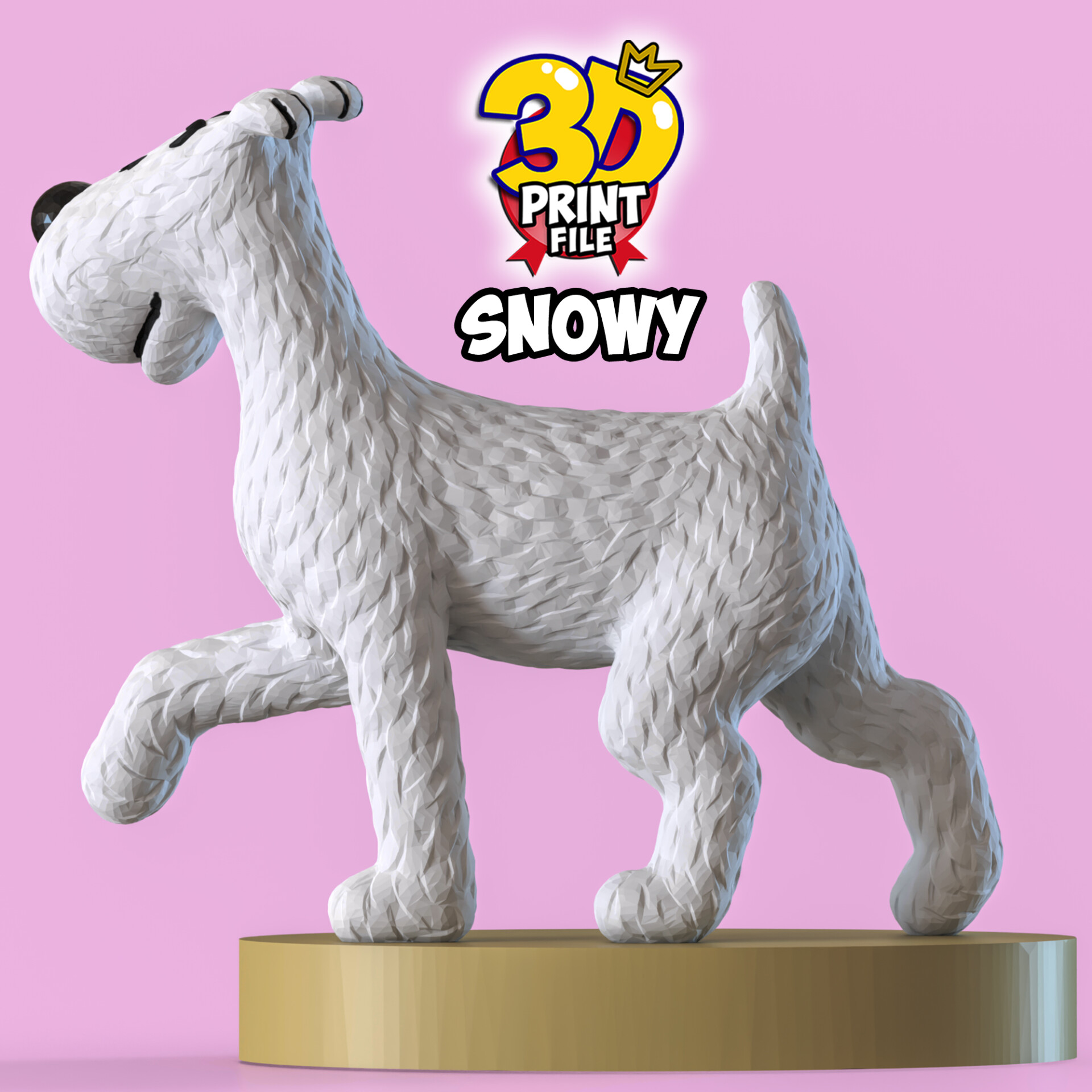 Snowy 3D printable model Free Size with uv and texture - تصویر 16162