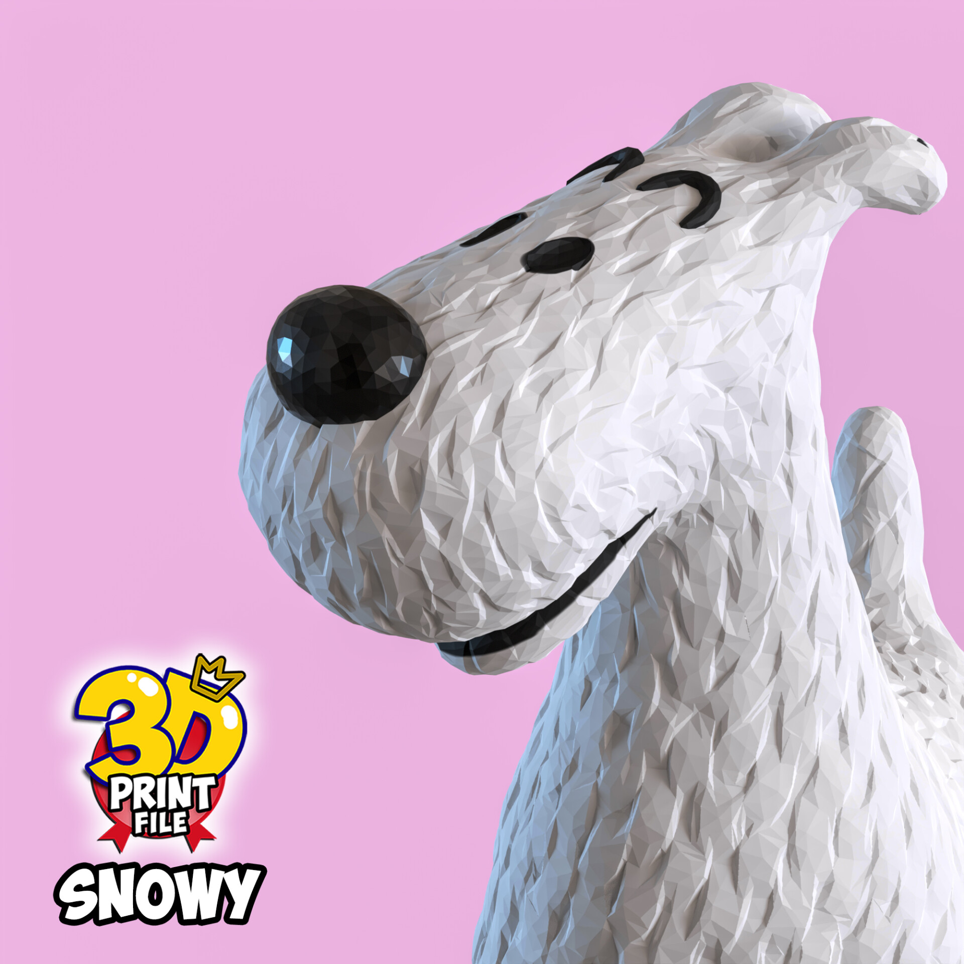 Snowy 3D printable model Free Size with uv and texture - تصویر 16163