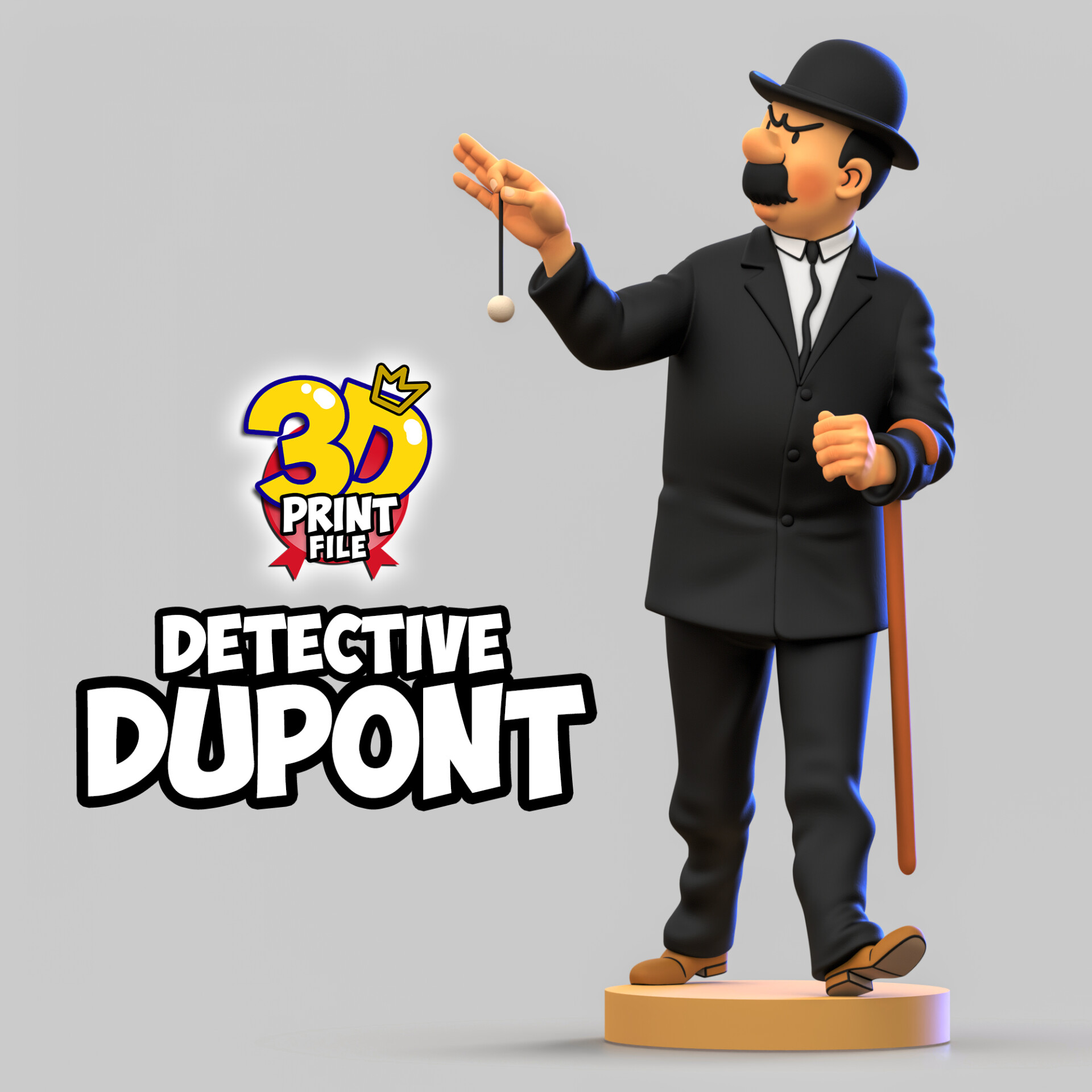 Detective Dupont 3D model Free Size - تصویر 16209