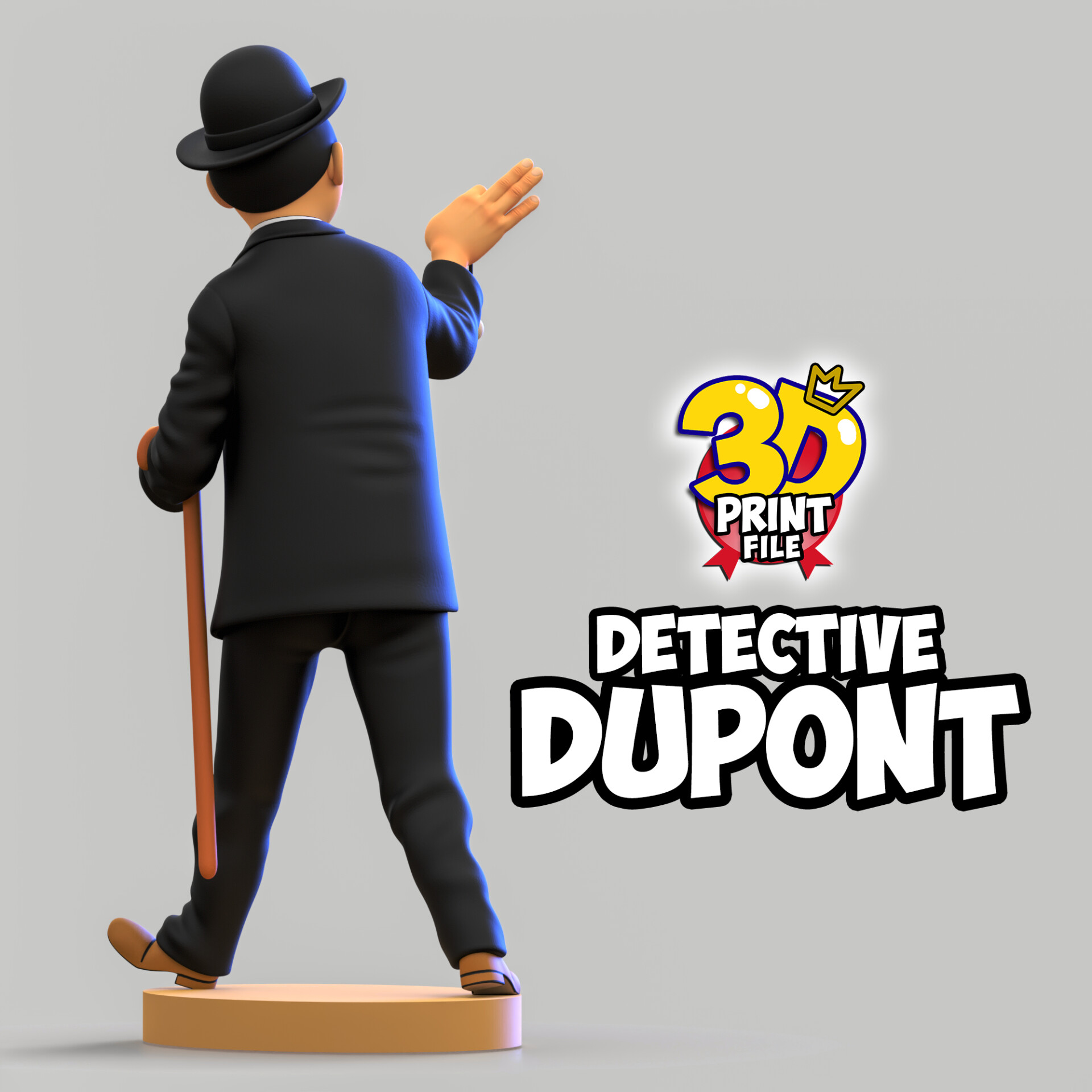 Detective Dupont 3D model Free Size - تصویر 16214