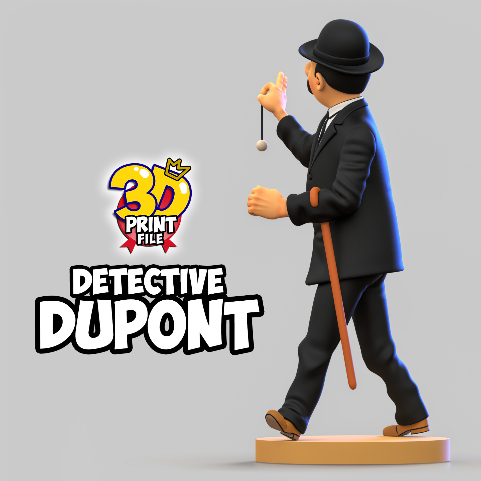 Detective Dupont 3D model Free Size - تصویر 16215