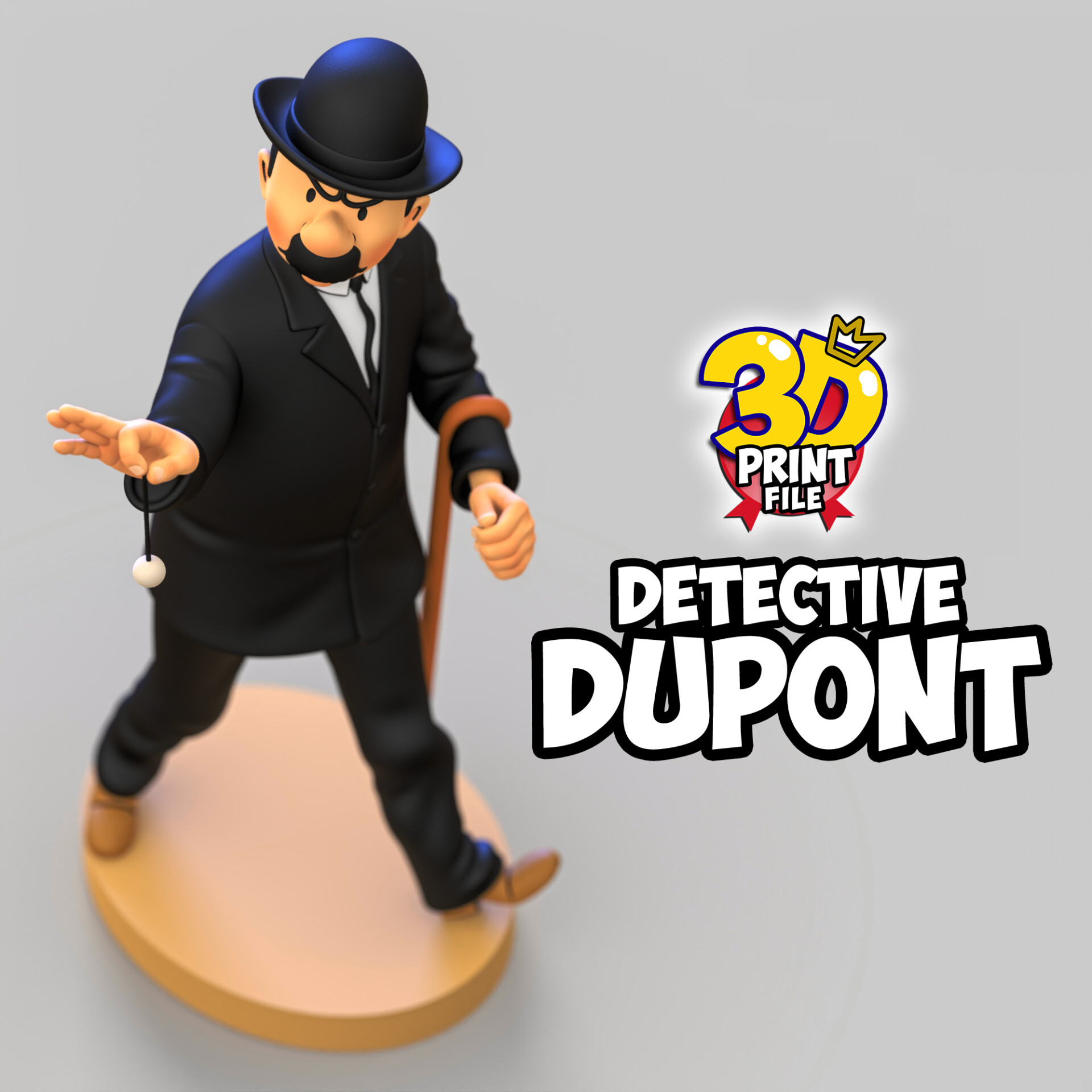 Detective Dupont 3D model Free Size - تصویر 16216