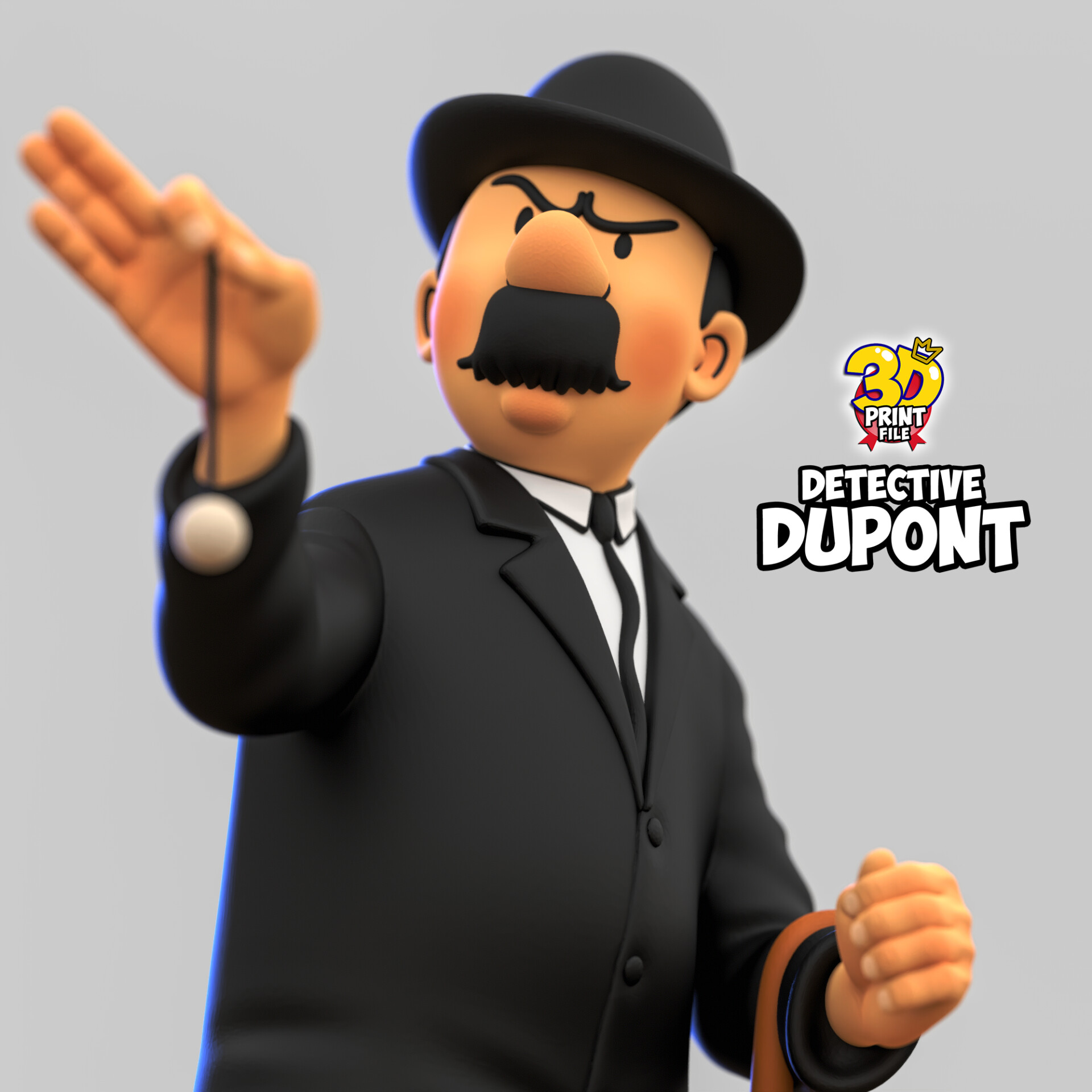 Detective Dupont 3D model Free Size - تصویر 16218