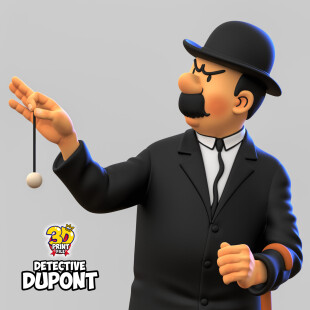 Detective Dupont 3D model Free Size