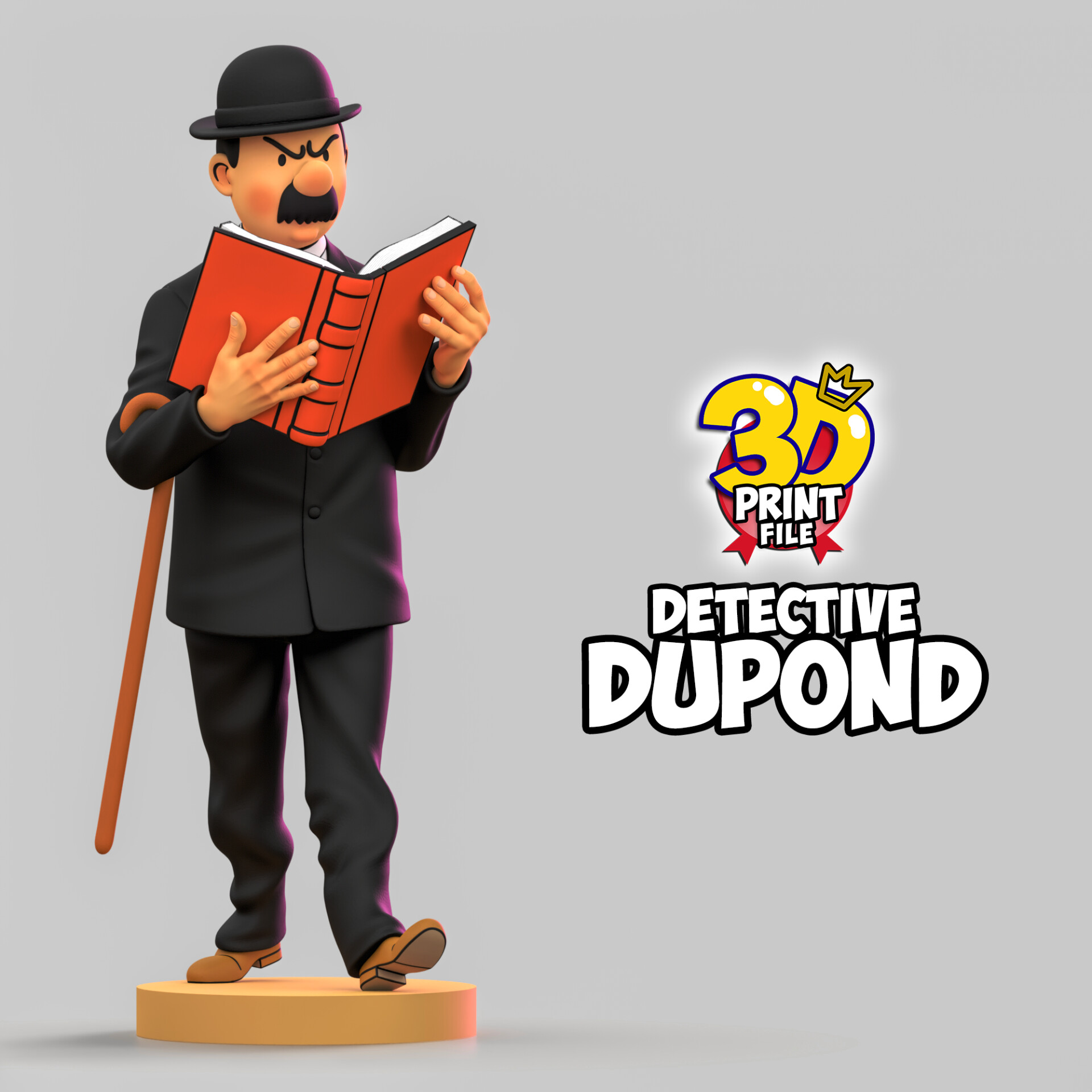 Detective Dupond 3D model Free Size - تصویر 16222