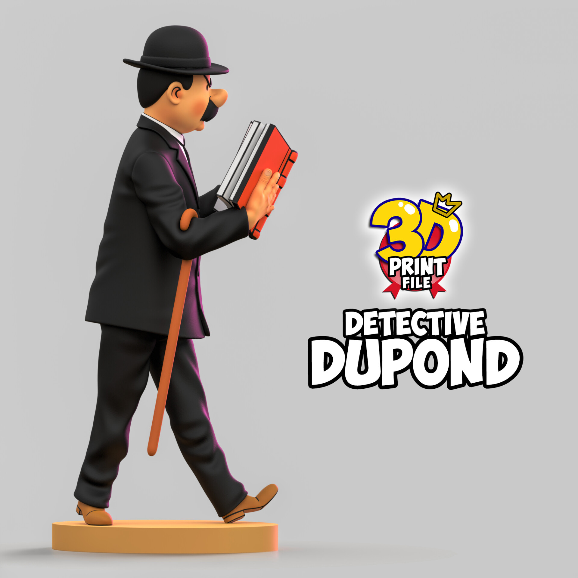 Detective Dupond 3D model Free Size - تصویر 16223