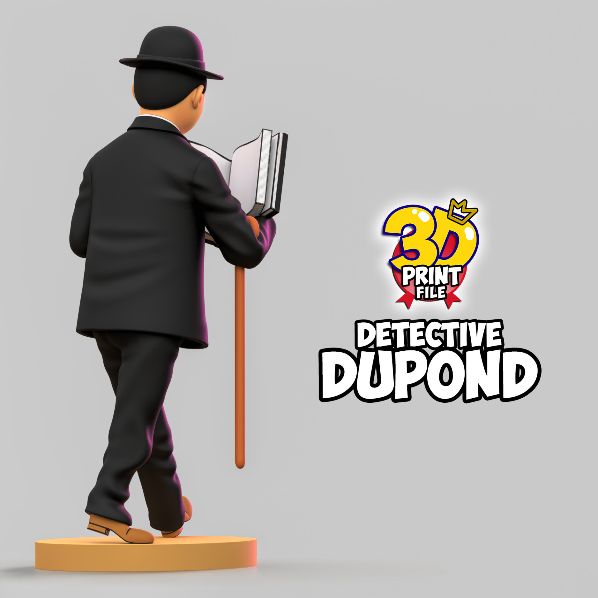 Detective Dupond 3D model Free Size - تصویر 16224