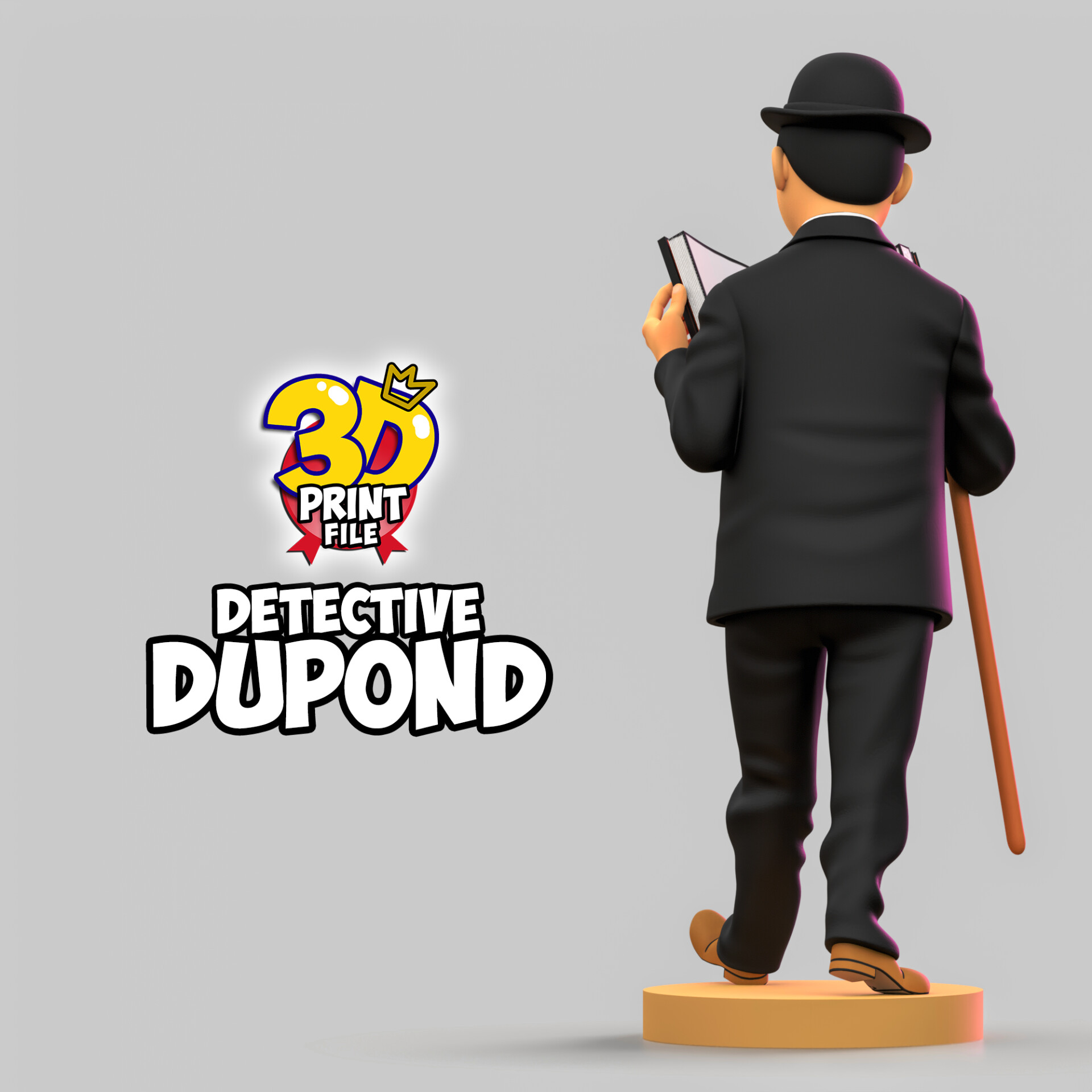 Detective Dupond 3D model Free Size - تصویر 16225