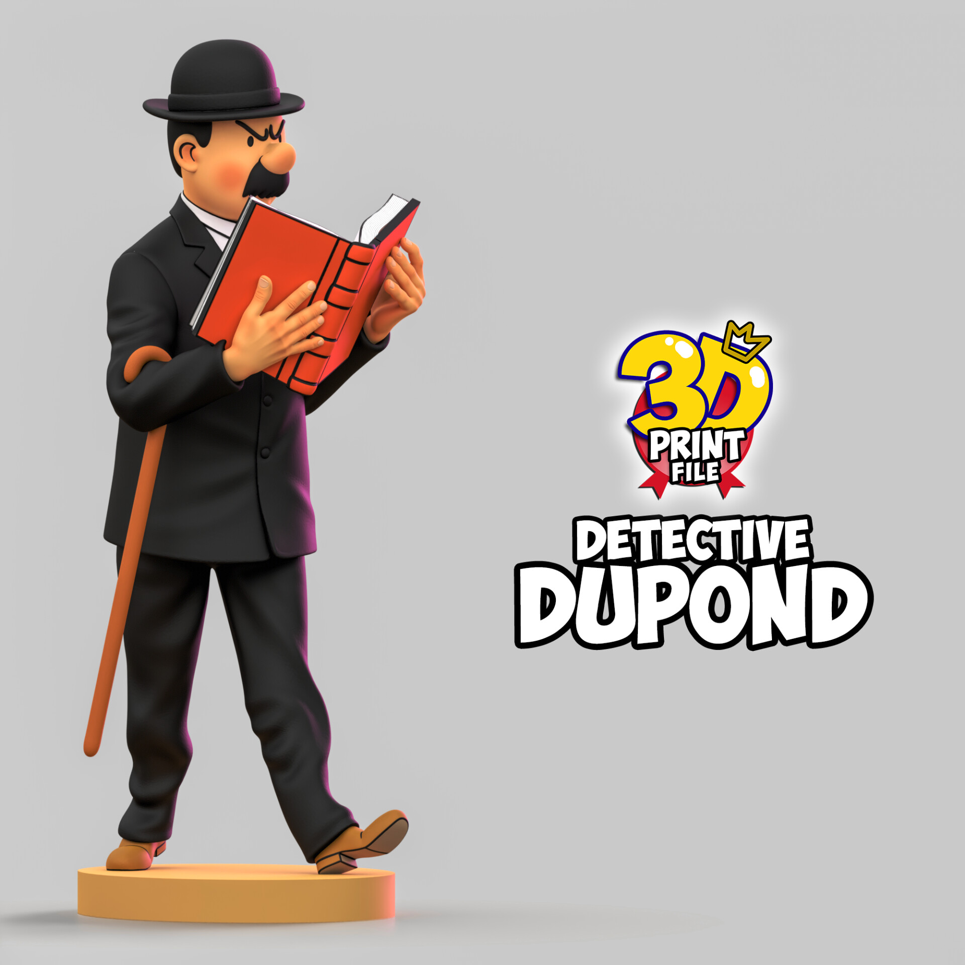 Detective Dupond 3D model Free Size - تصویر 16231