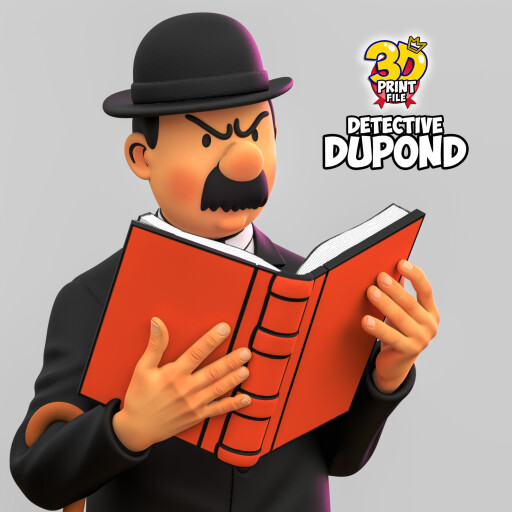 Detective Dupond 3D model Free Size