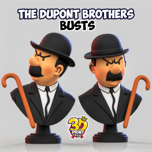 The Dupont Brothers - Stylized 3D Busts