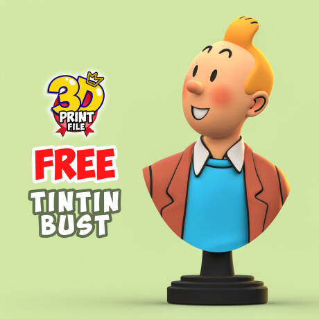 FREE TINTIN 3D Bust model - free size