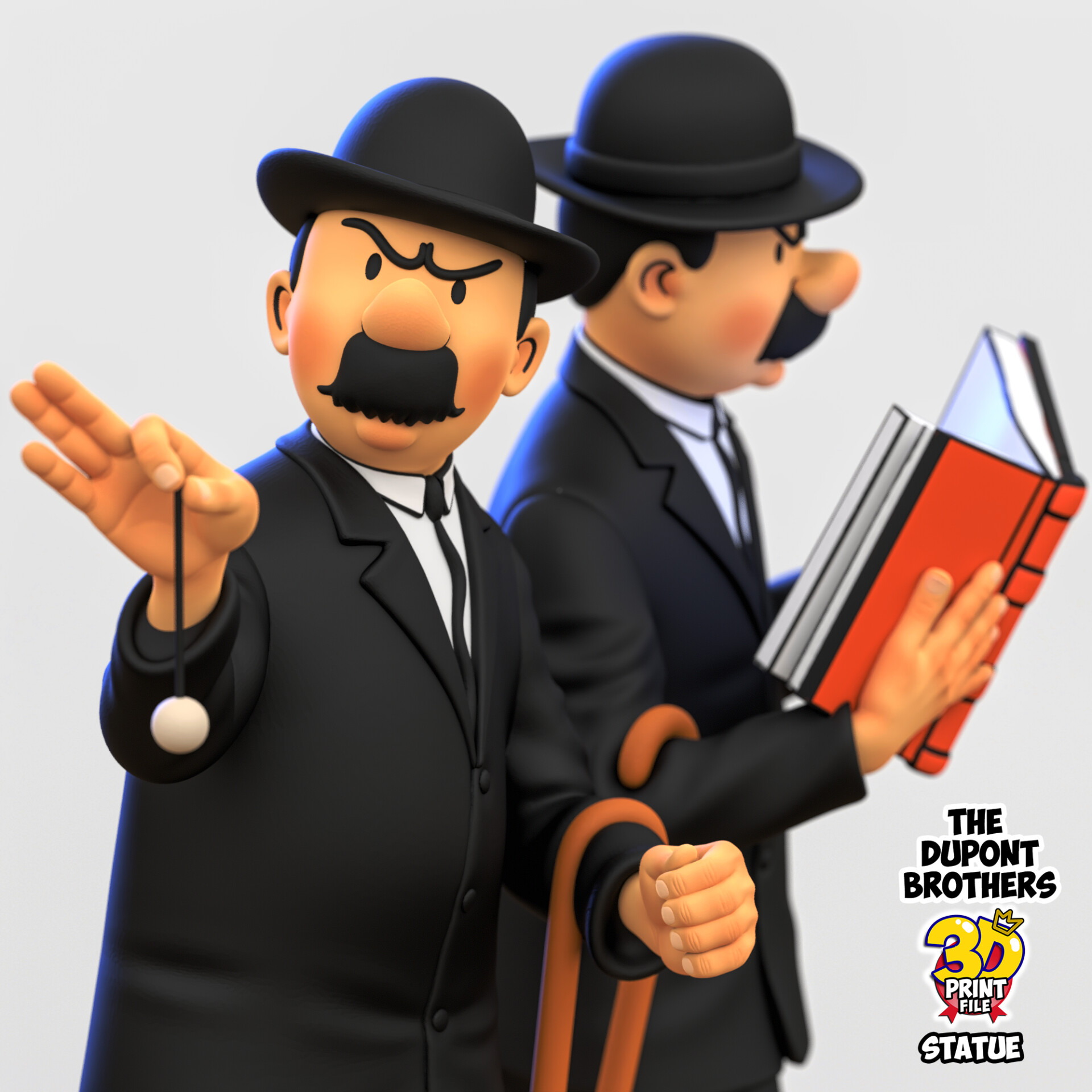 The Dupont Brothers 3D printable statue - تصویر 16271