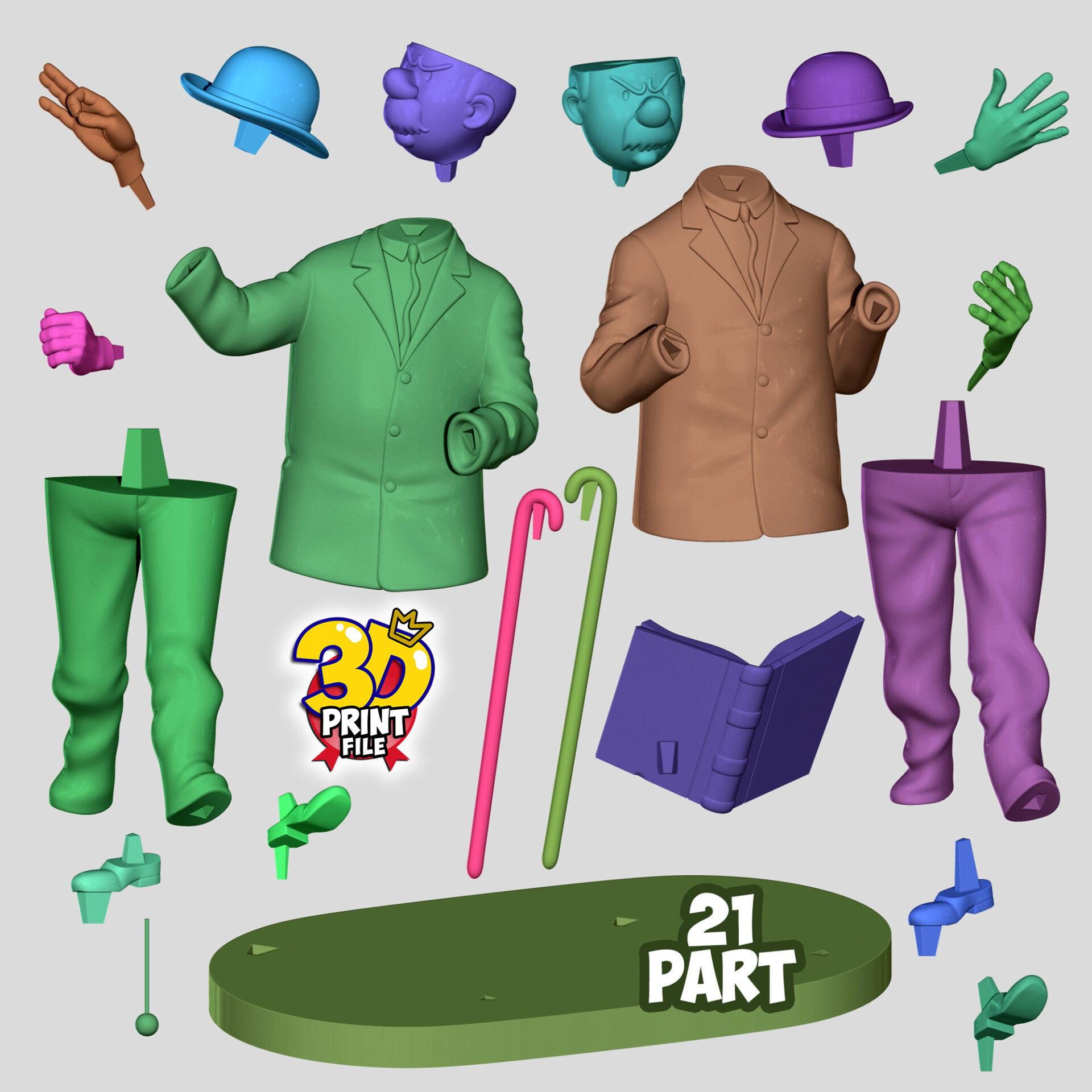 The Dupont Brothers 3D printable statue - تصویر 16272