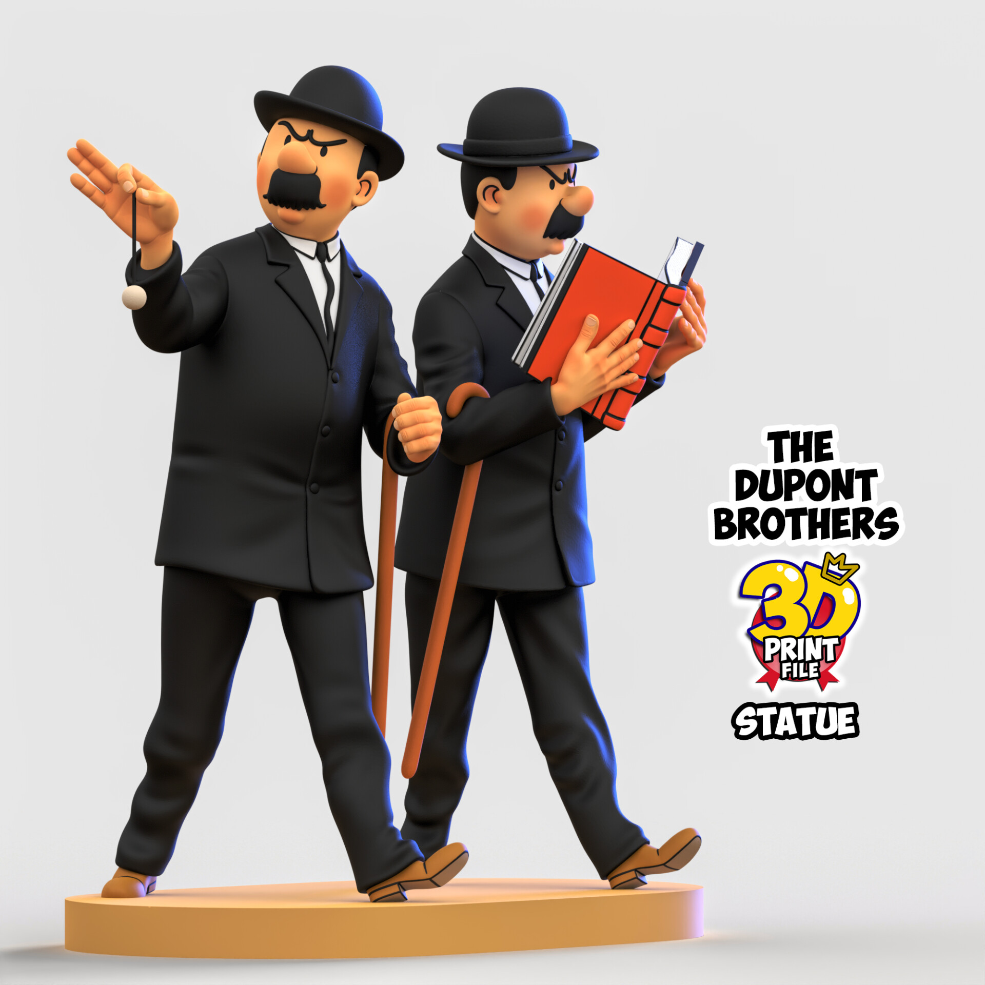 The Dupont Brothers 3D printable statue - تصویر 16279