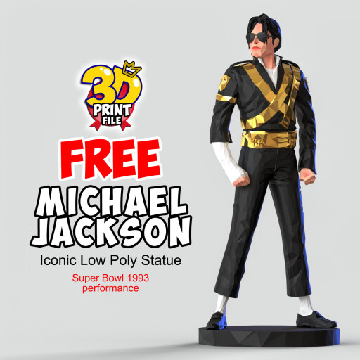 Michael Jackson – Iconic Low Poly Statue (Free Download)