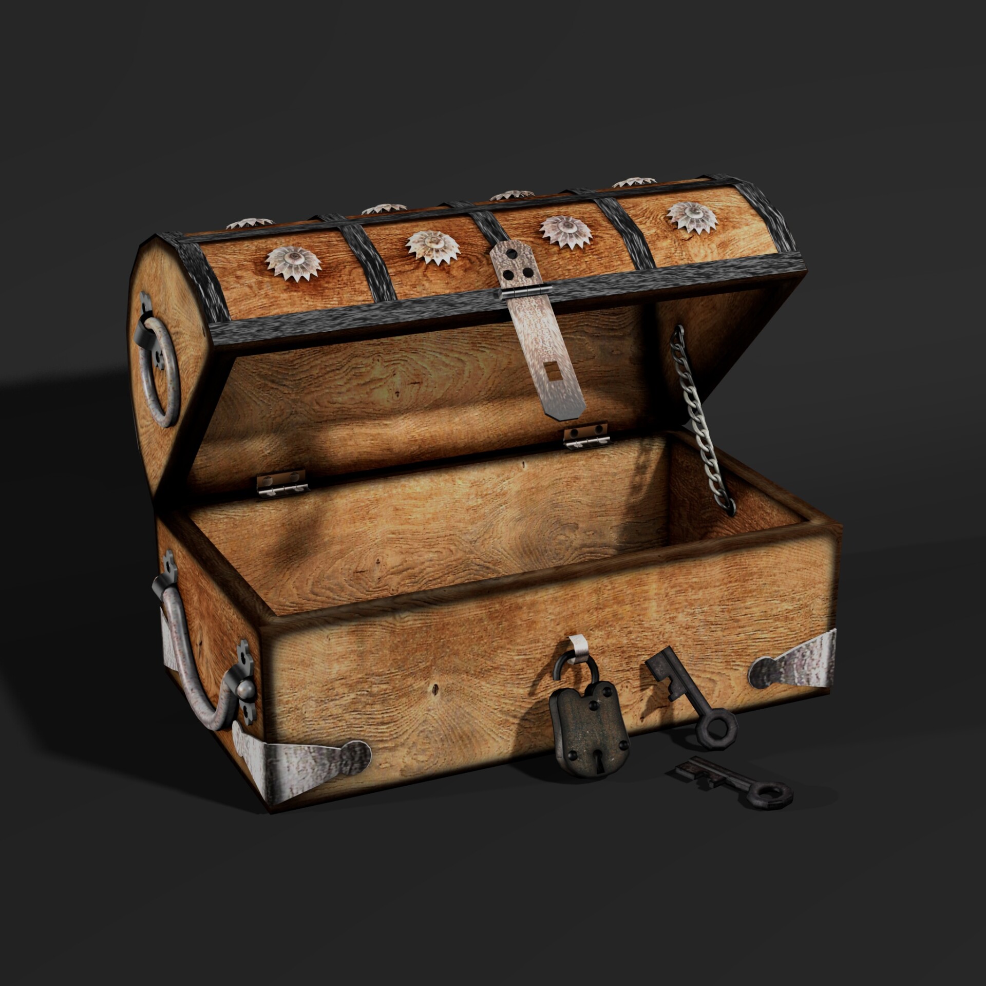 Wooden Storage and Decorative Box Low-poly 3D model - تصویر 16365