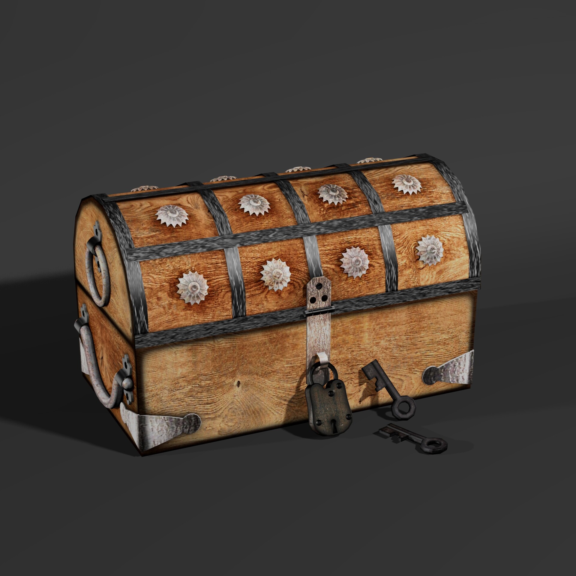 Wooden Storage and Decorative Box Low-poly 3D model - تصویر 16366