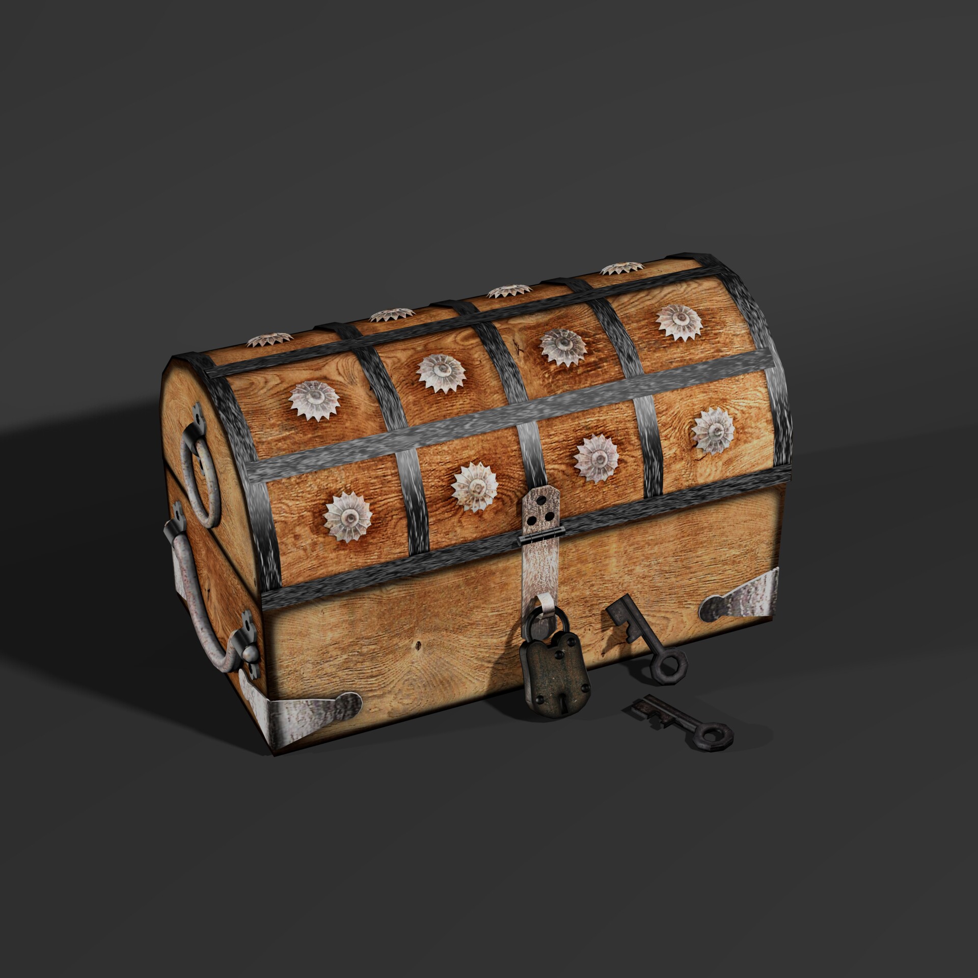 Wooden Storage and Decorative Box Low-poly 3D model - تصویر 16369