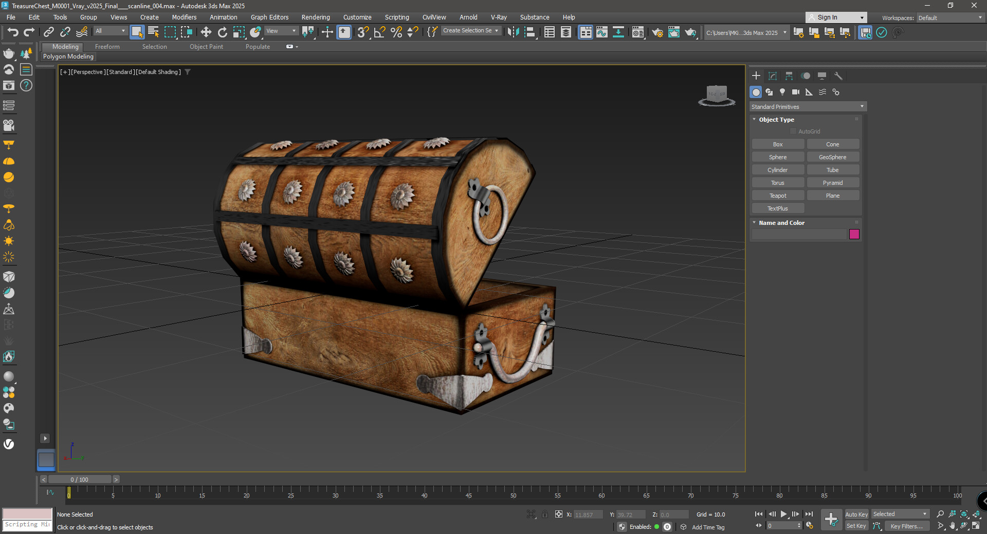 Wooden Storage and Decorative Box Low-poly 3D model - تصویر 16372