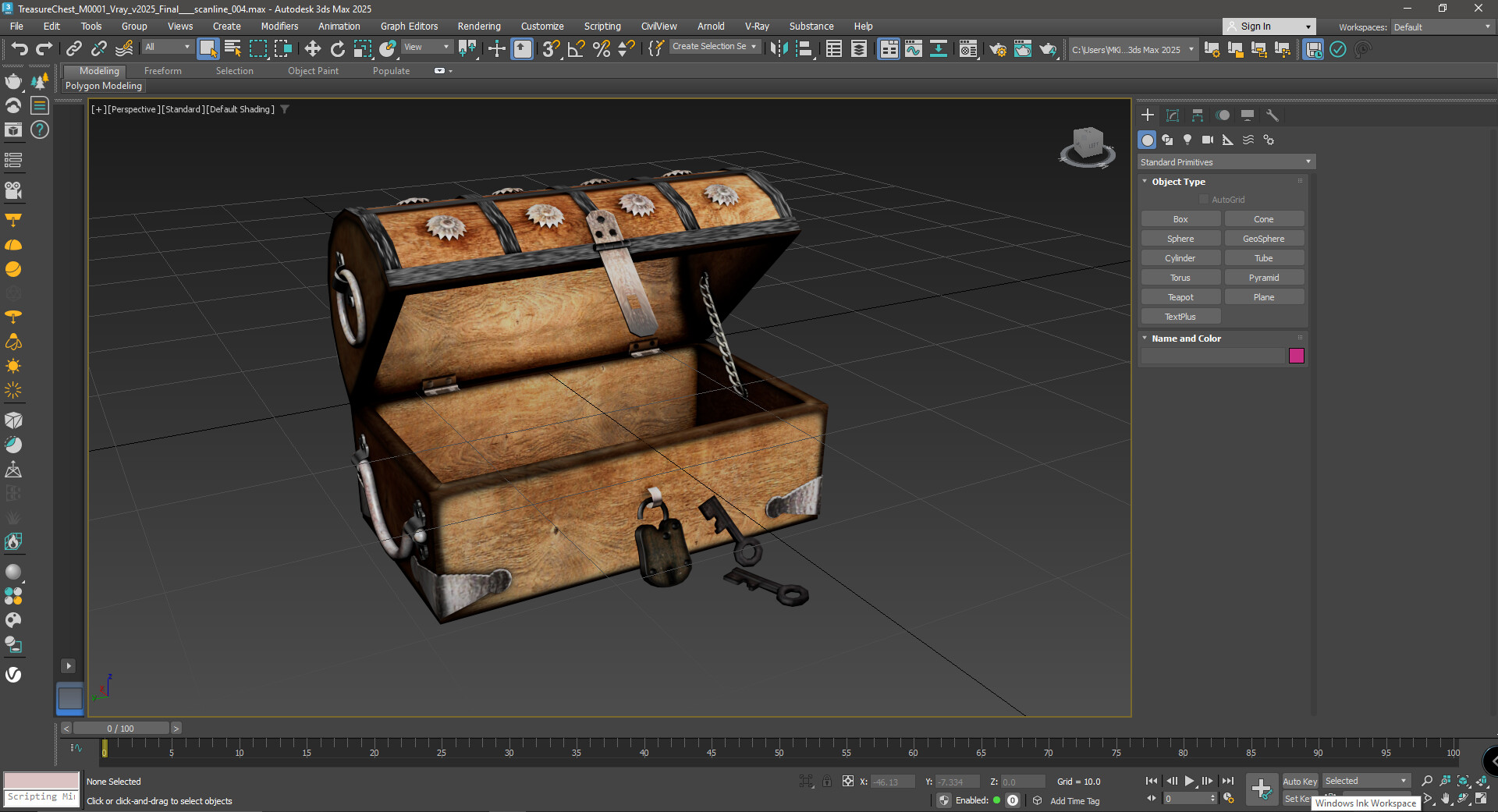 Wooden Storage and Decorative Box Low-poly 3D model - تصویر 16371