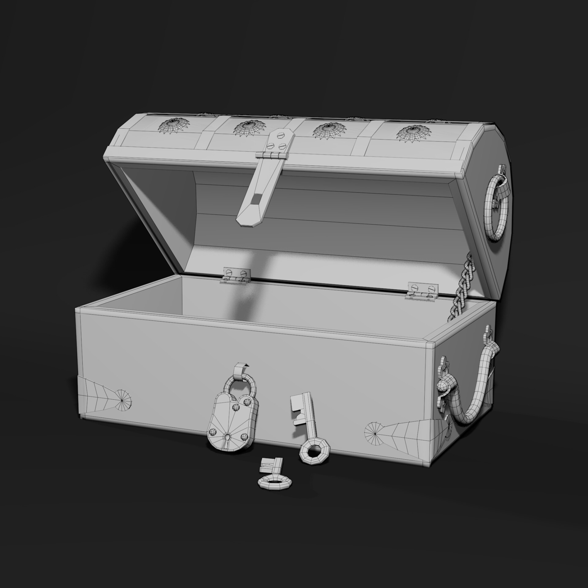 Wooden Storage and Decorative Box Low-poly 3D model - تصویر 16373