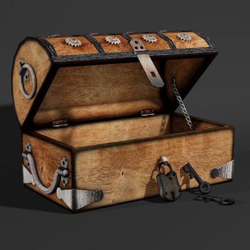 Wooden Storage and Decorative Box Low-poly 3D model