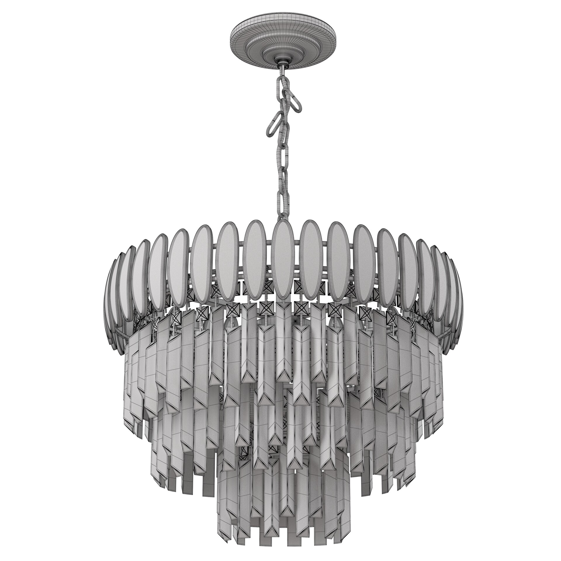 Modern Crystal Chandelier Round Gold - تصویر 16402