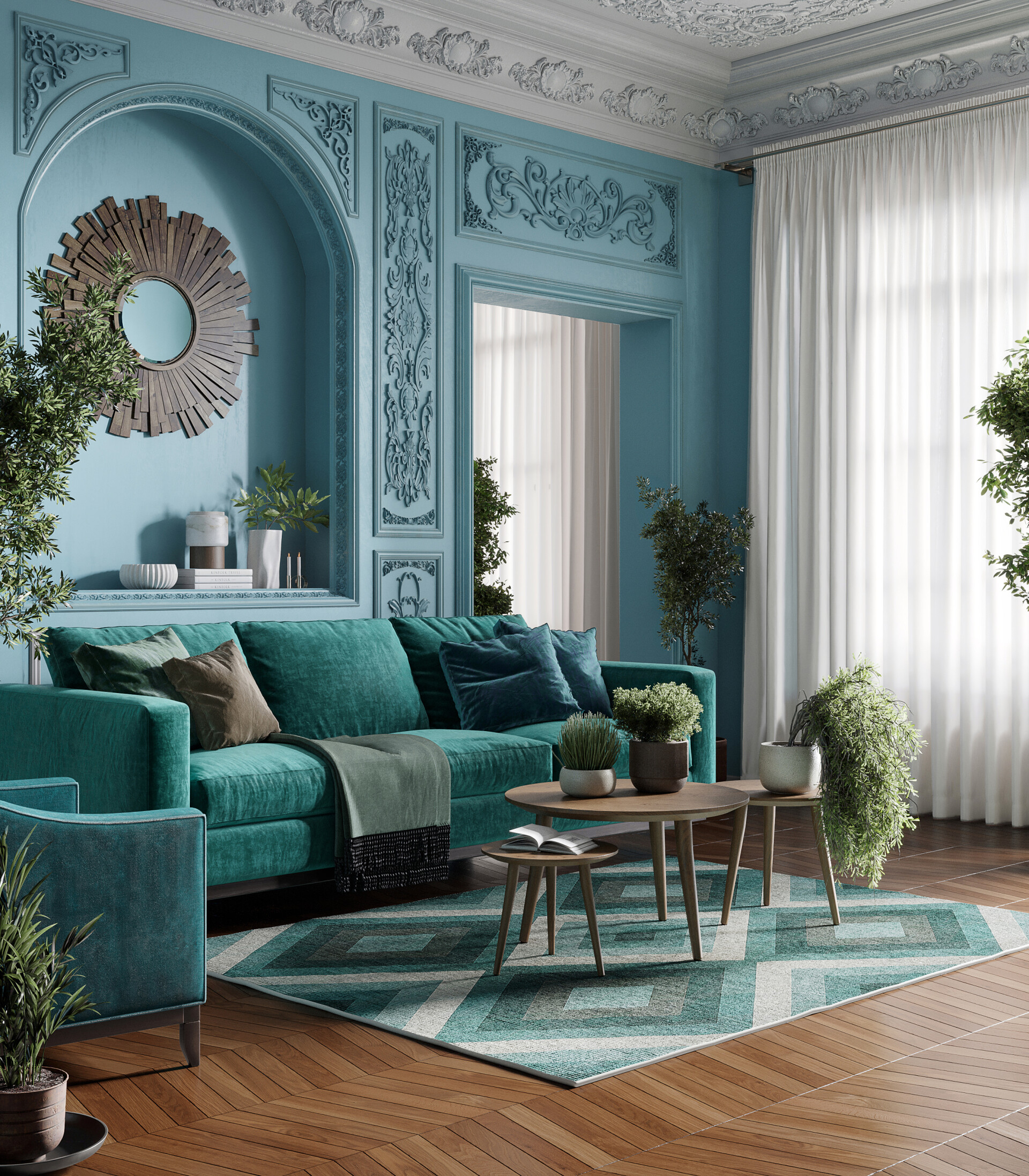 Warm Neutrals - Cool Turquoise Interiors - تصویر 16429