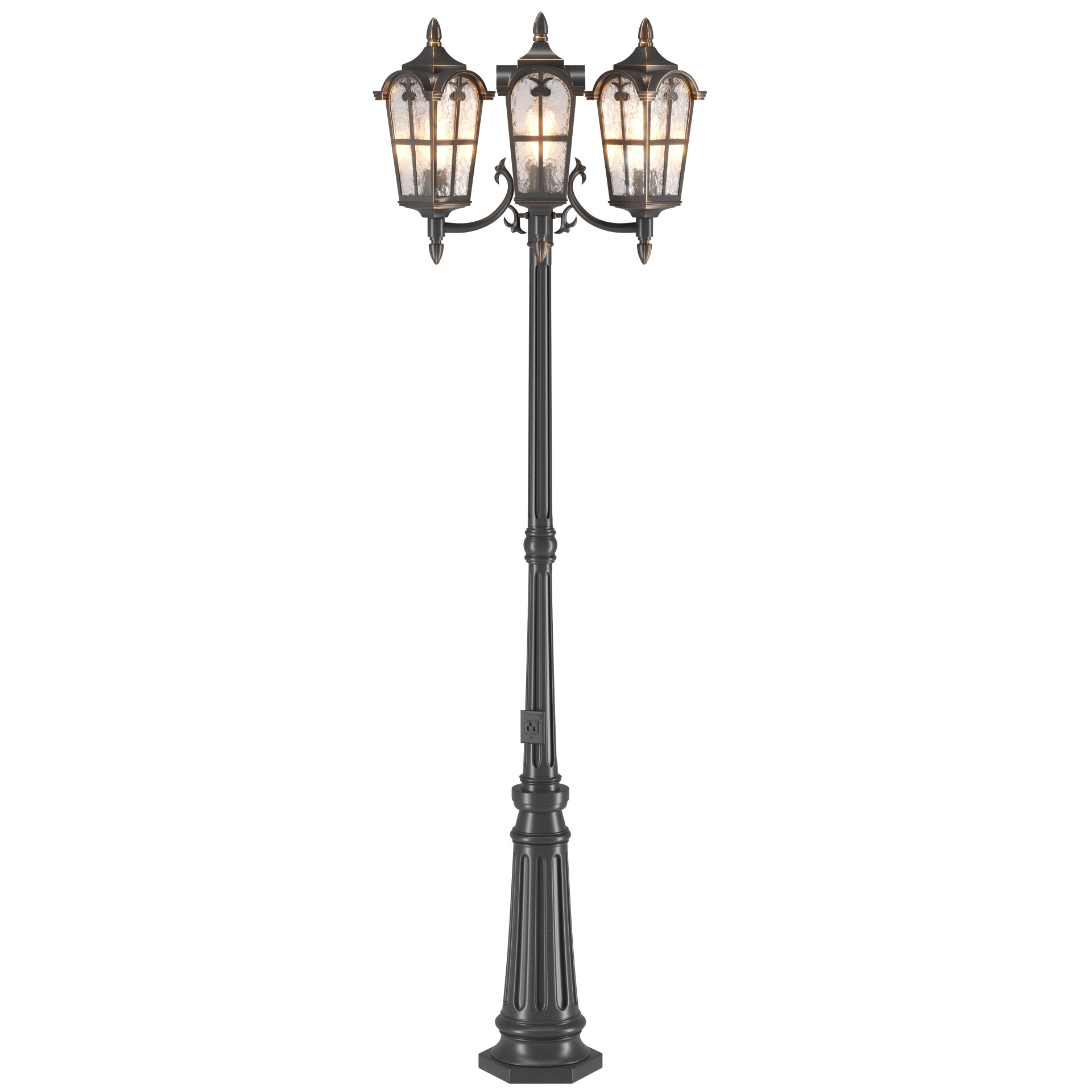 Darkaway Outdoor Lamp Post Light with GFCI Outlets - تصویر 16464