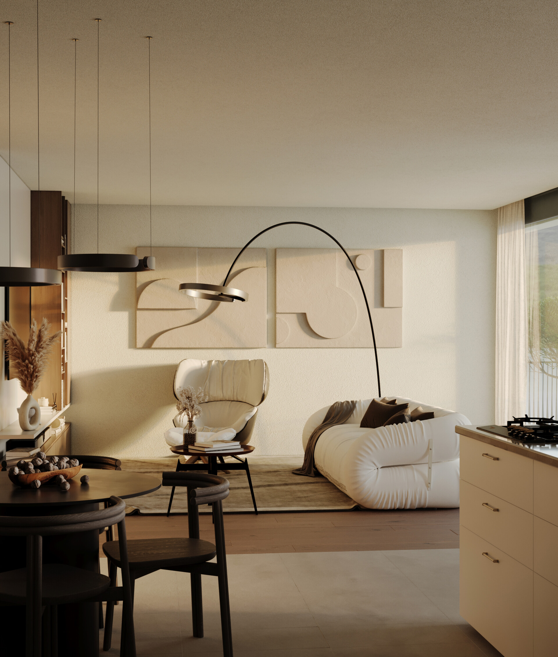 Golden Hour Living Room - تصویر 16518