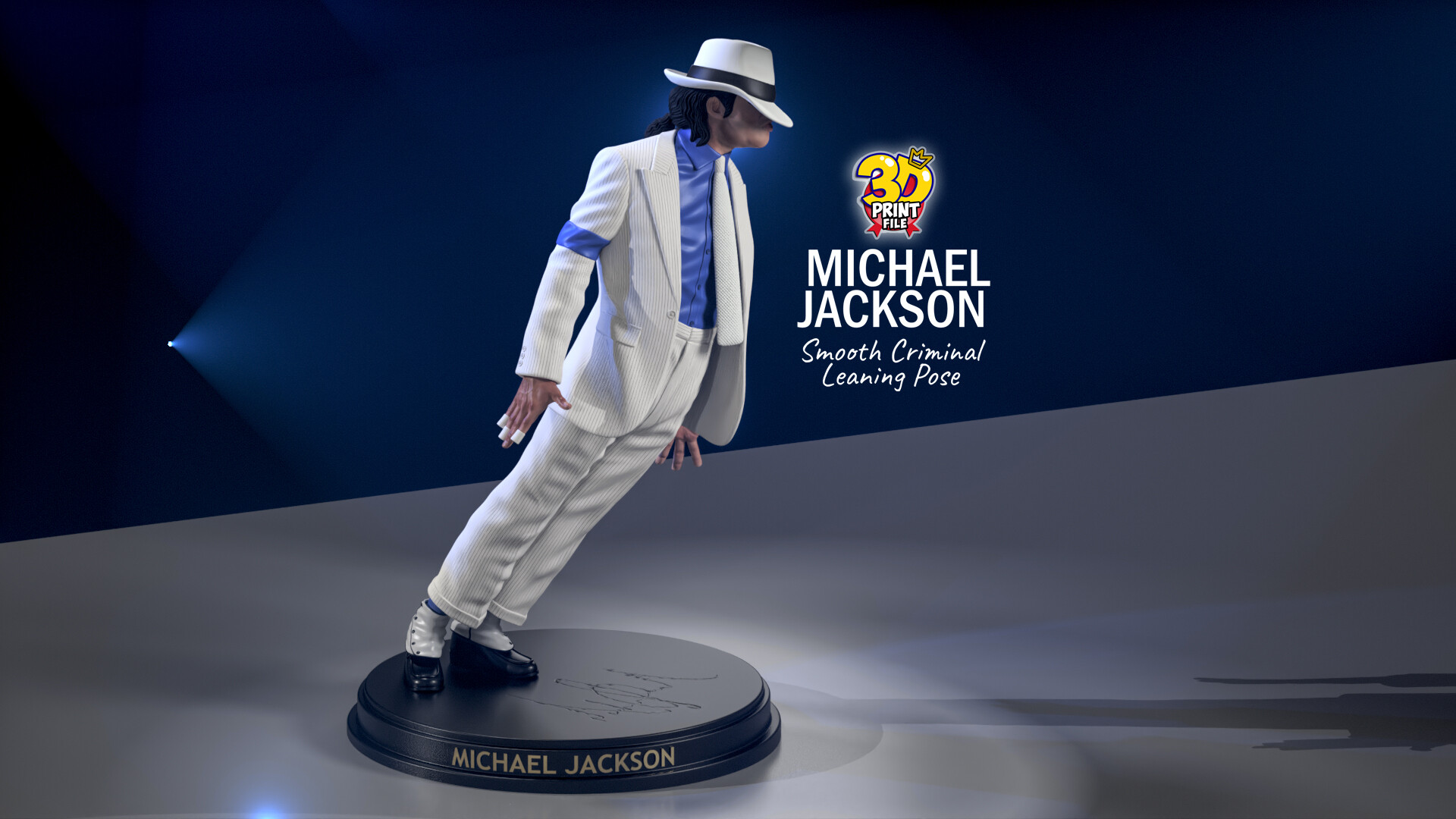 Michael Jackson 3D printable model - Smooth Criminal - leaning pose - تصویر 16556