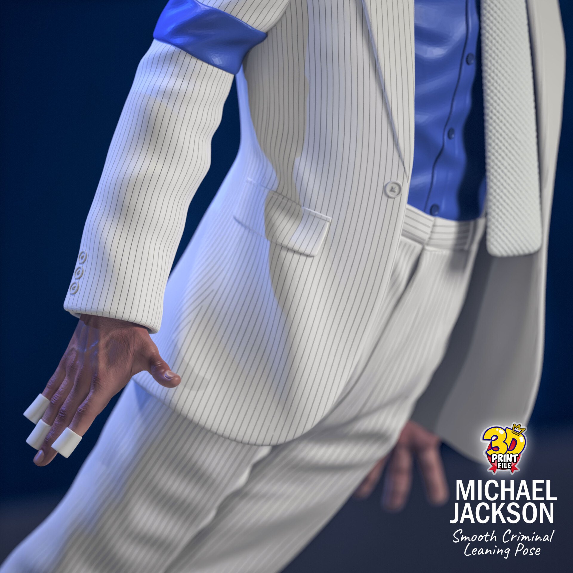 Michael Jackson 3D printable model - Smooth Criminal - leaning pose - تصویر 16557