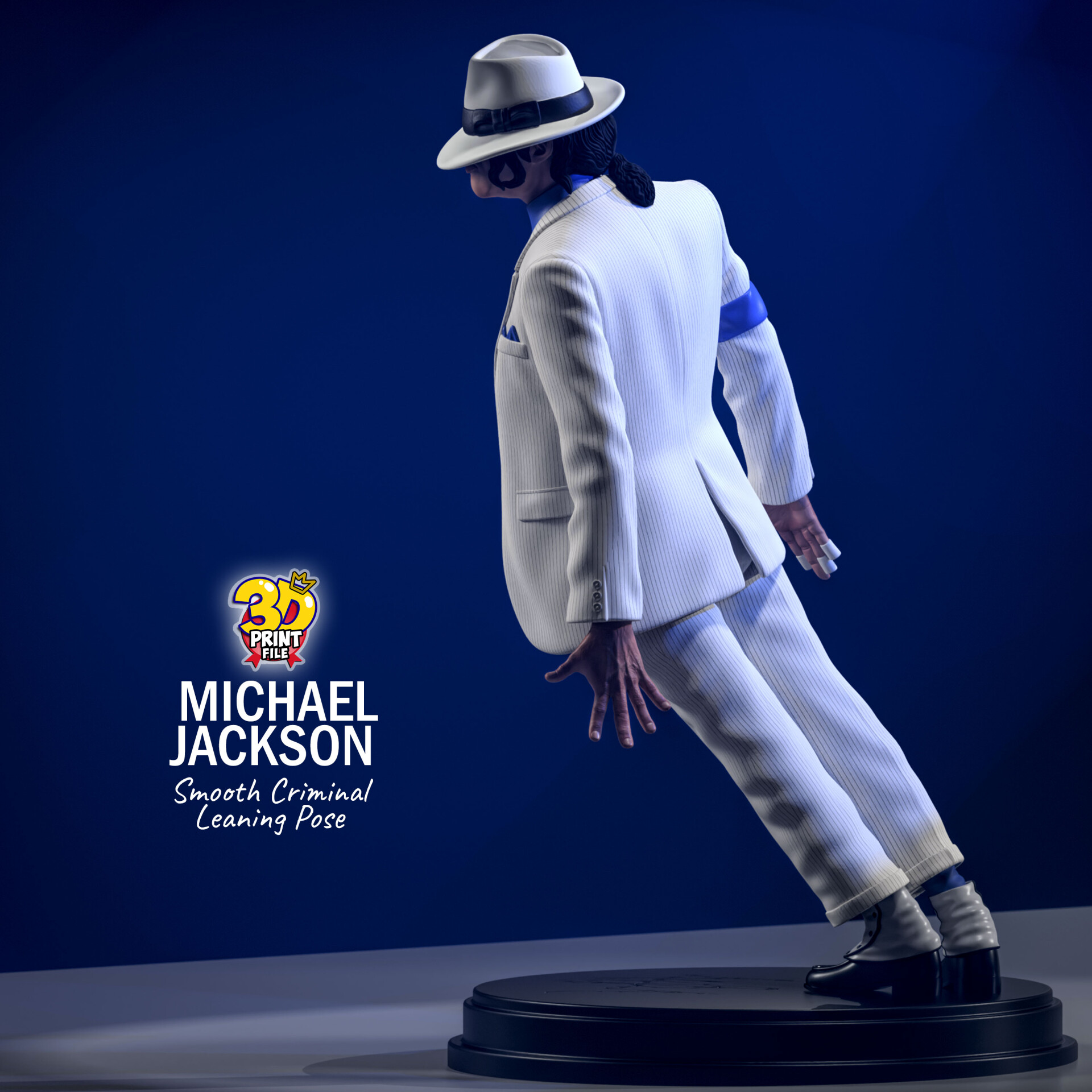 Michael Jackson 3D printable model - Smooth Criminal - leaning pose - تصویر 16559