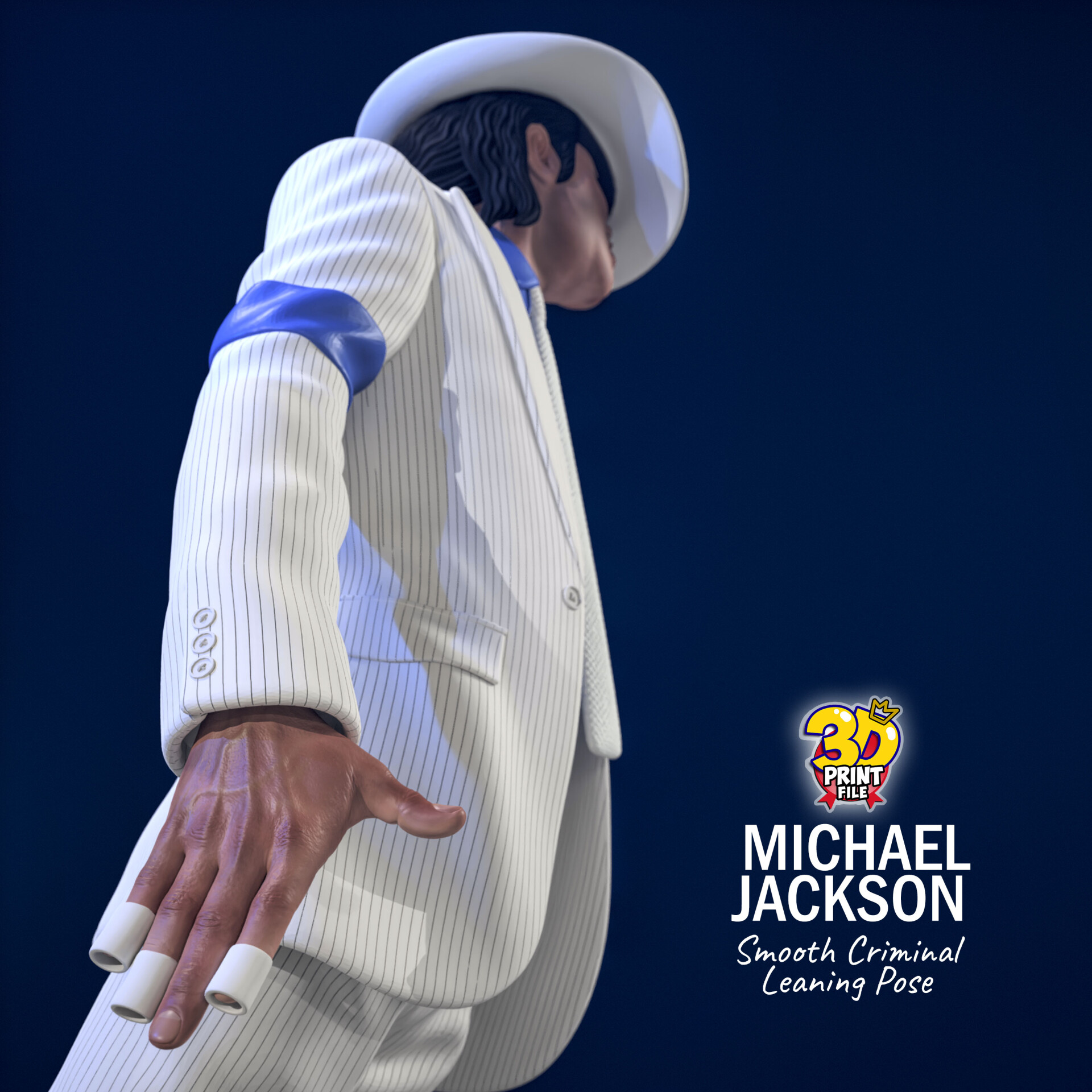 Michael Jackson 3D printable model - Smooth Criminal - leaning pose - تصویر 16560