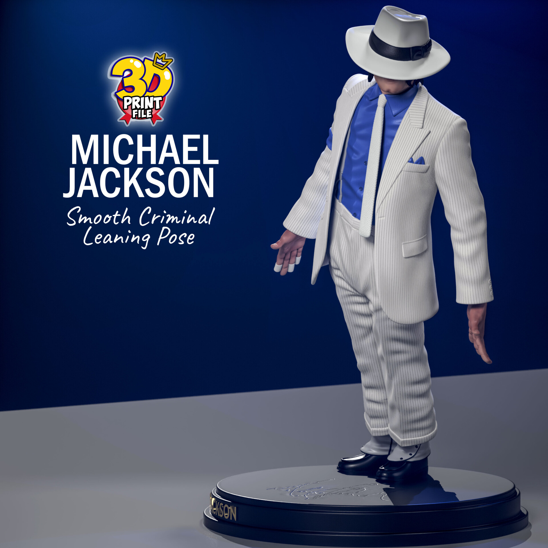 Michael Jackson 3D printable model - Smooth Criminal - leaning pose - تصویر 16562